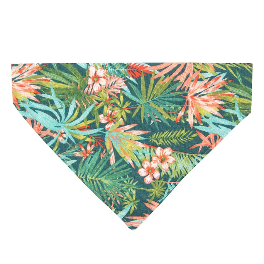 PetSmart Tropical Palm Leaves Slide-On Cat Bandana - Made By Cleo
