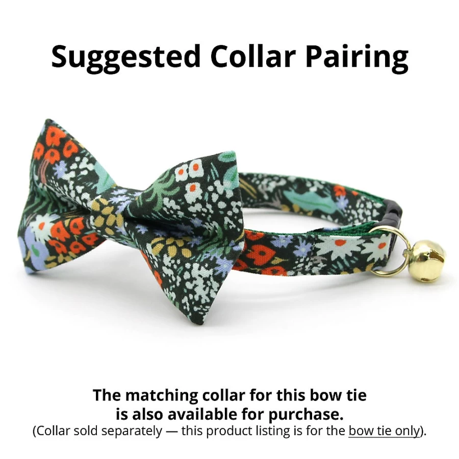 PetSmart Floral Cat Bow Tie - Made By Cleo Meadow Style for Pets