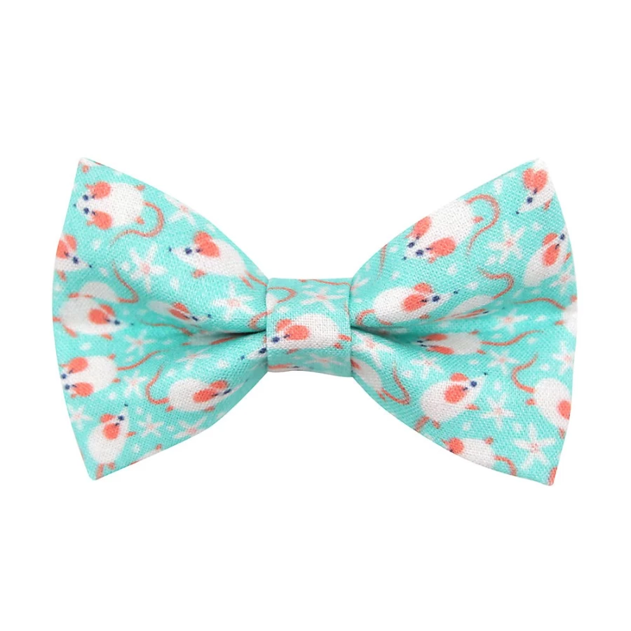 PetSmart Mint Cat Bow Tie - Made By Cleo Mouse Mayhem for Stylish Pets