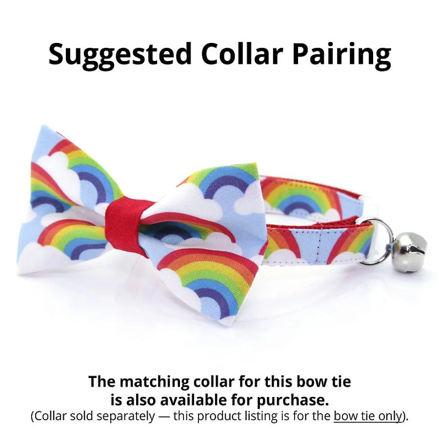 PetSmart Rainbow Magic Cat Bow Tie by Cleo - Colorful Feline Accessory for Stylish Cats