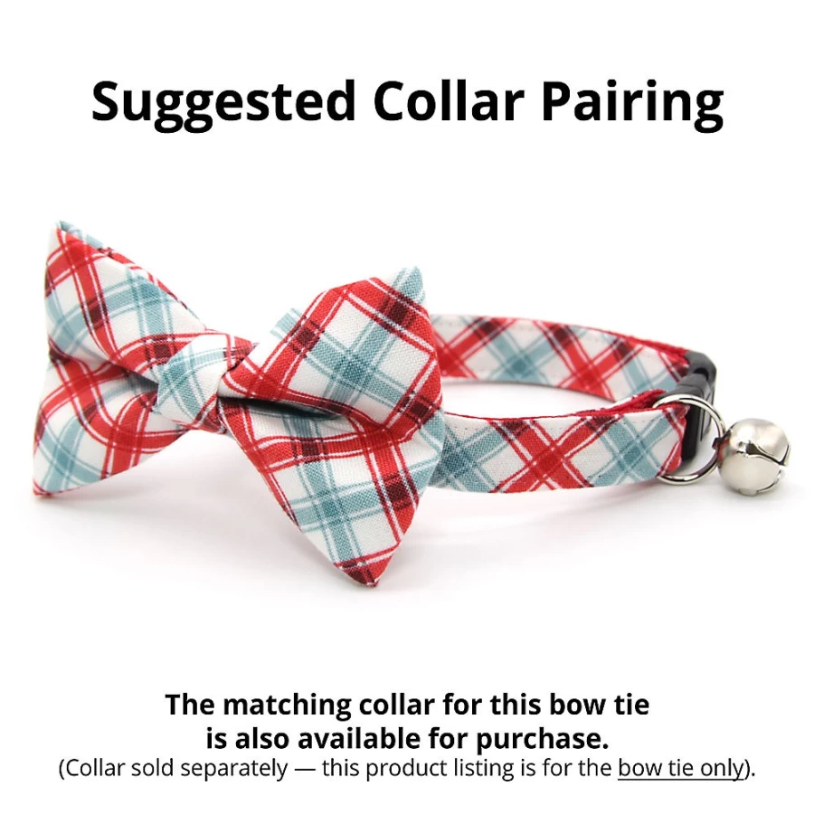 PetSmart Plaid Cat Bow Tie - Made By Cleo Snow Cone Style for Pets