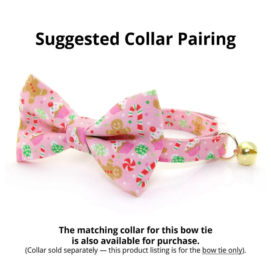 PetSmart Gingerbread Cat Bow Tie - Festive Holiday Pet Accessory by Made By Cleo SugarSpice