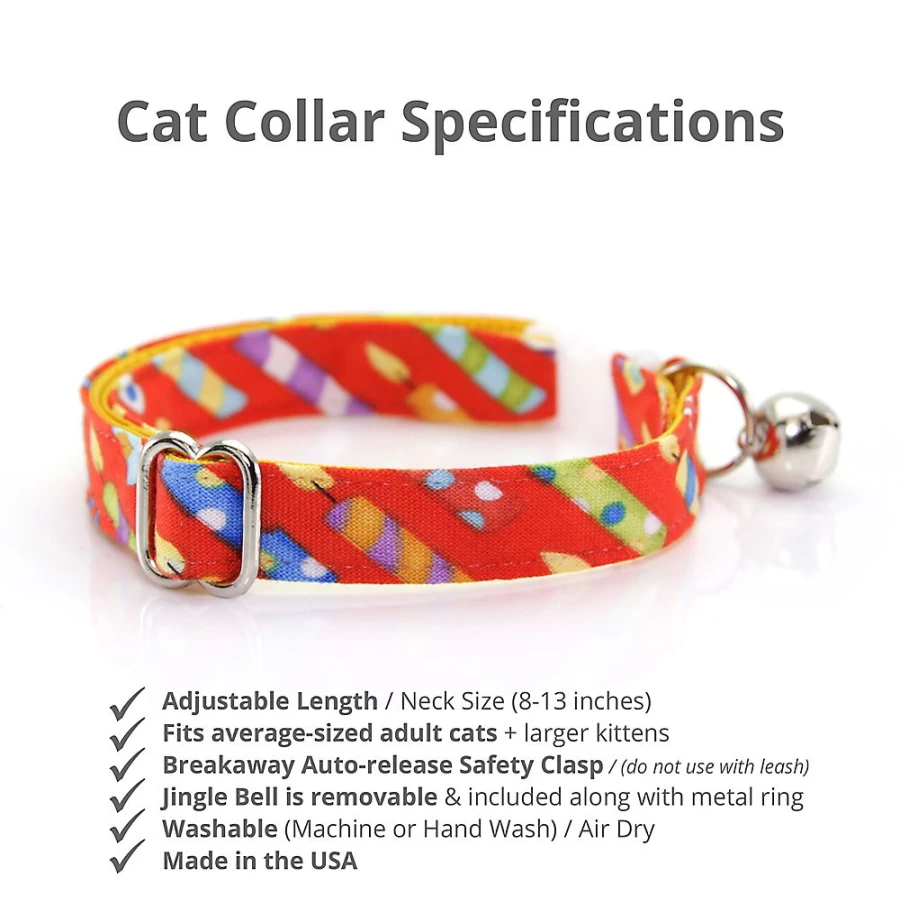 PetSmart Made By Cleo Cat Birthday Party Collar with Breakaway Candles for Safe Celebrations