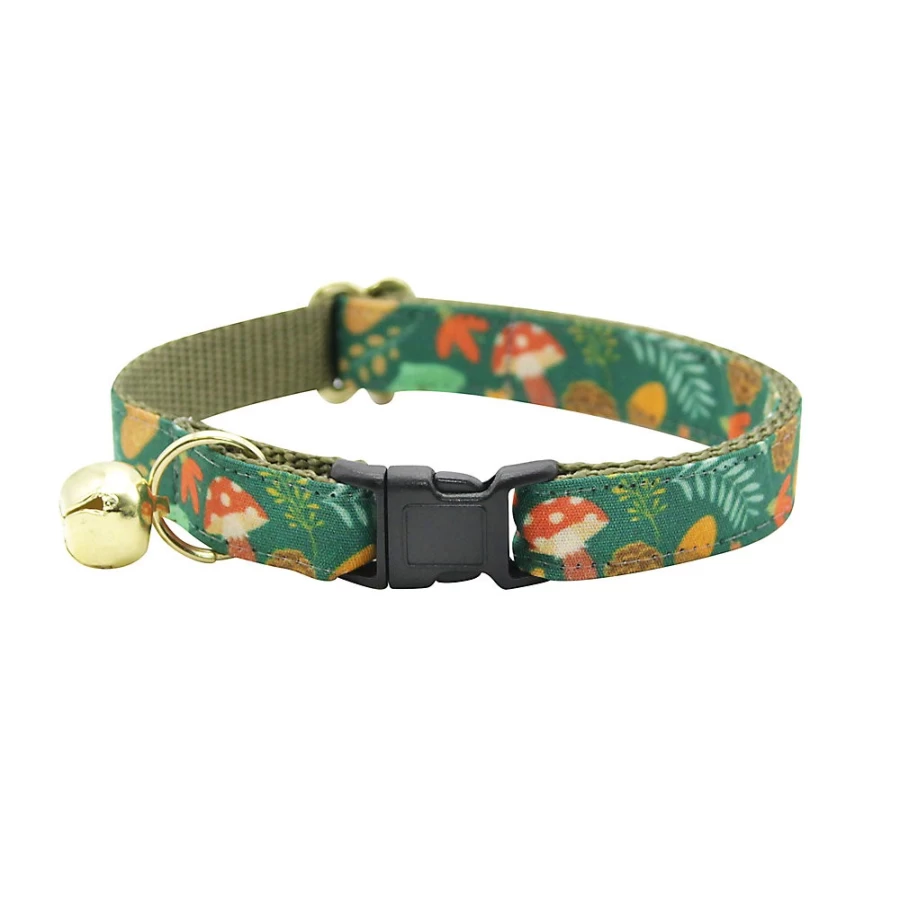 PetSmart Forest Fantasy Breakaway Cat Collar - Woodland Botanical Design by Cleo