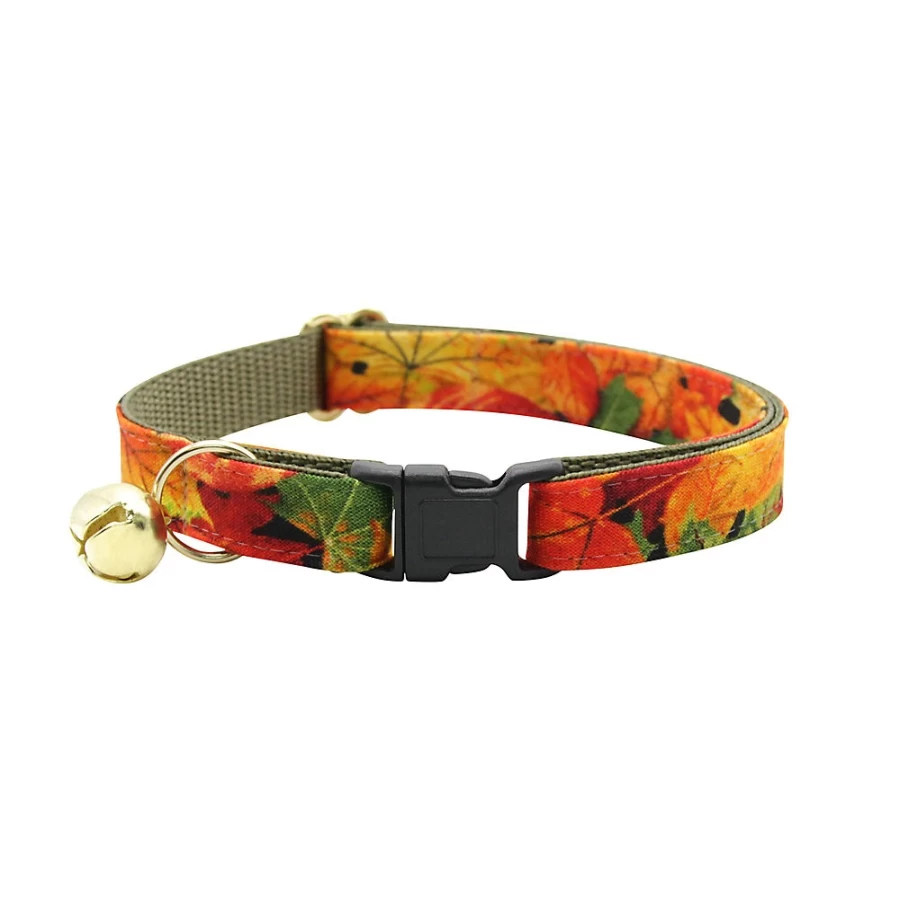 PetSmart Forever Fall Breakaway Cat Collar with Autumn Leaves Design by Cleo