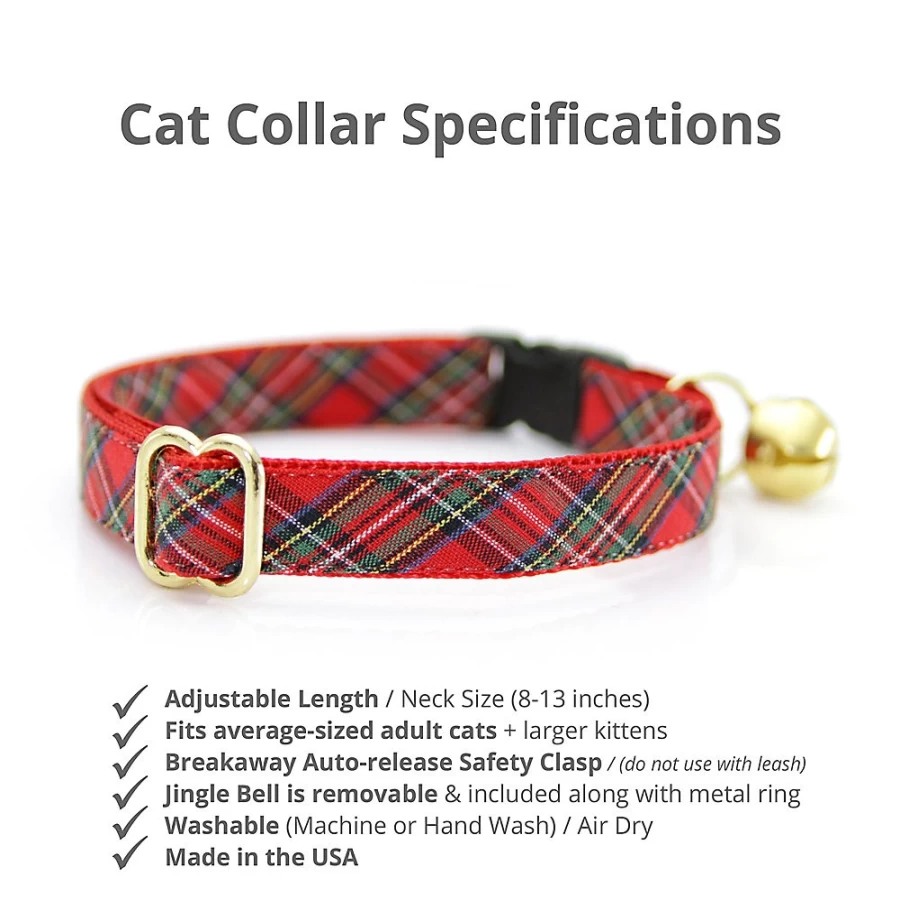 PetSmart Cleo Hearthside Plaid Breakaway Cat Collar for Safety & Style