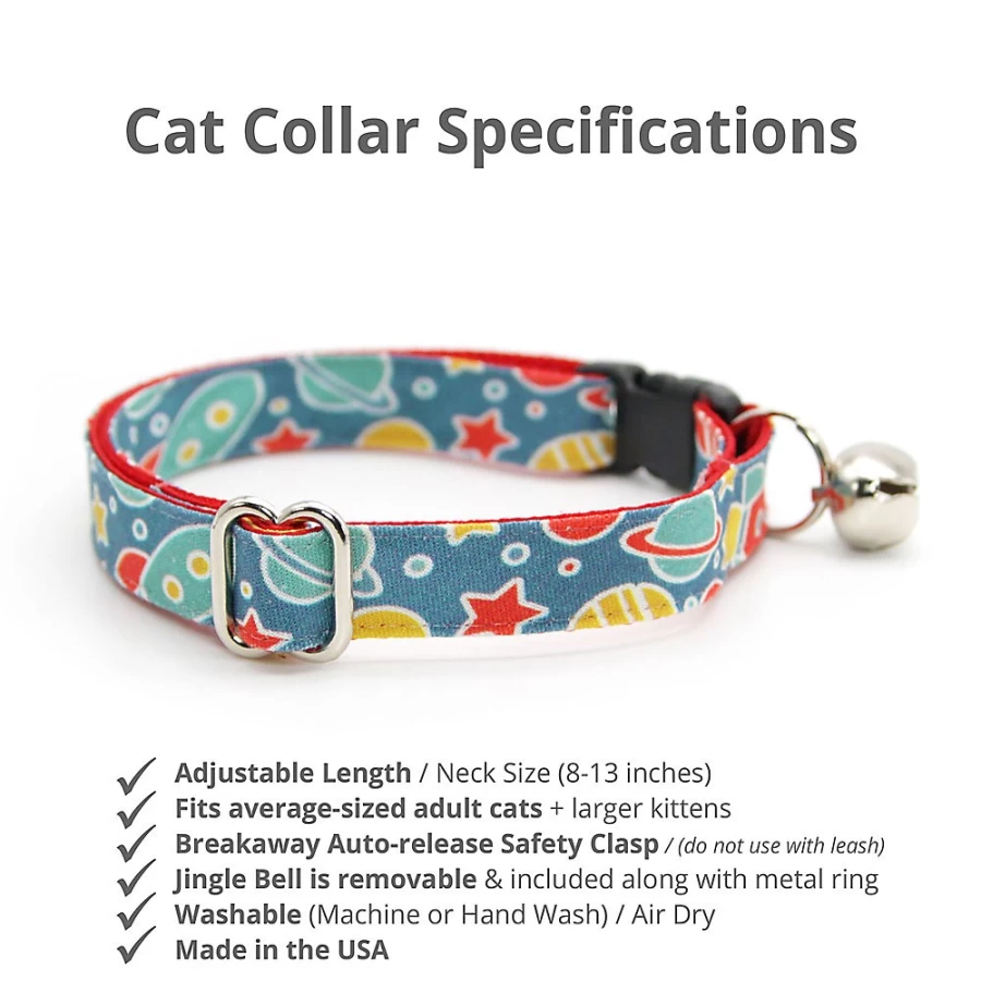 PetSmart Intergalactic Space Breakaway Cat Collar by Cleo - Safe & Stylish Feline Accessory