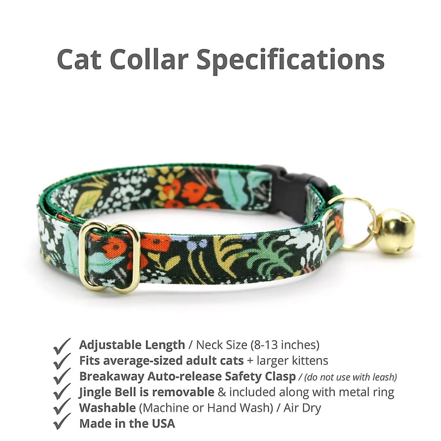 PetSmart Floral Breakaway Cat Collar - Made by Cleo Meadow, Safe & Stylish Kitten Collar