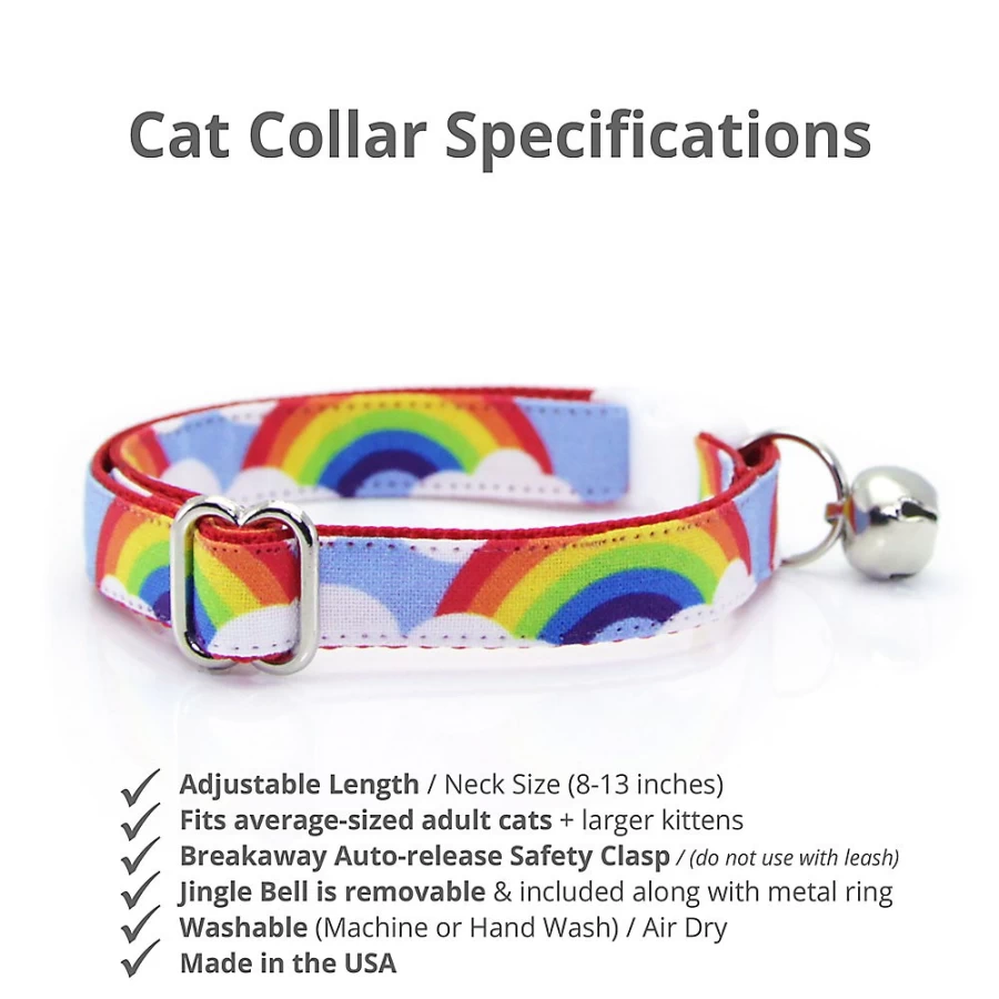 PetSmart Rainbow Magic Breakaway Cat Collar by Cleo - Safe Reflective Kitten Collar