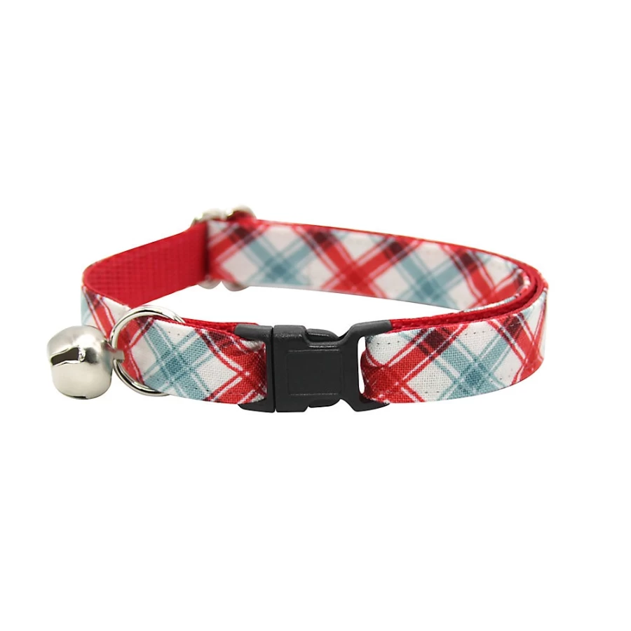 PetSmart Plaid Breakaway Cat Collar - Made By Cleo Snow Cone Style for Safety & Comfort