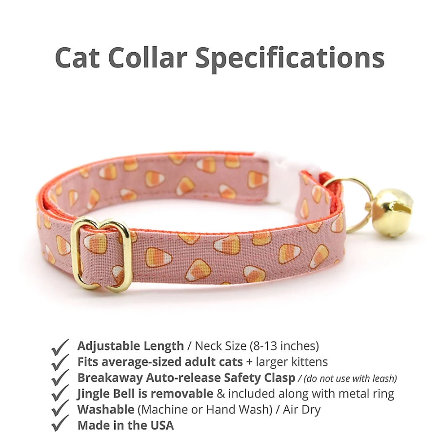 PetSmart Sweet Tooth Candy Corn Breakaway Cat Collar by Made By Cleo