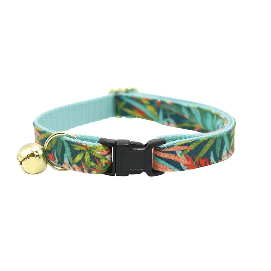 PetSmart Breakaway Cat Collar with Tropical Palm Leaves Design by Made By Cleo
