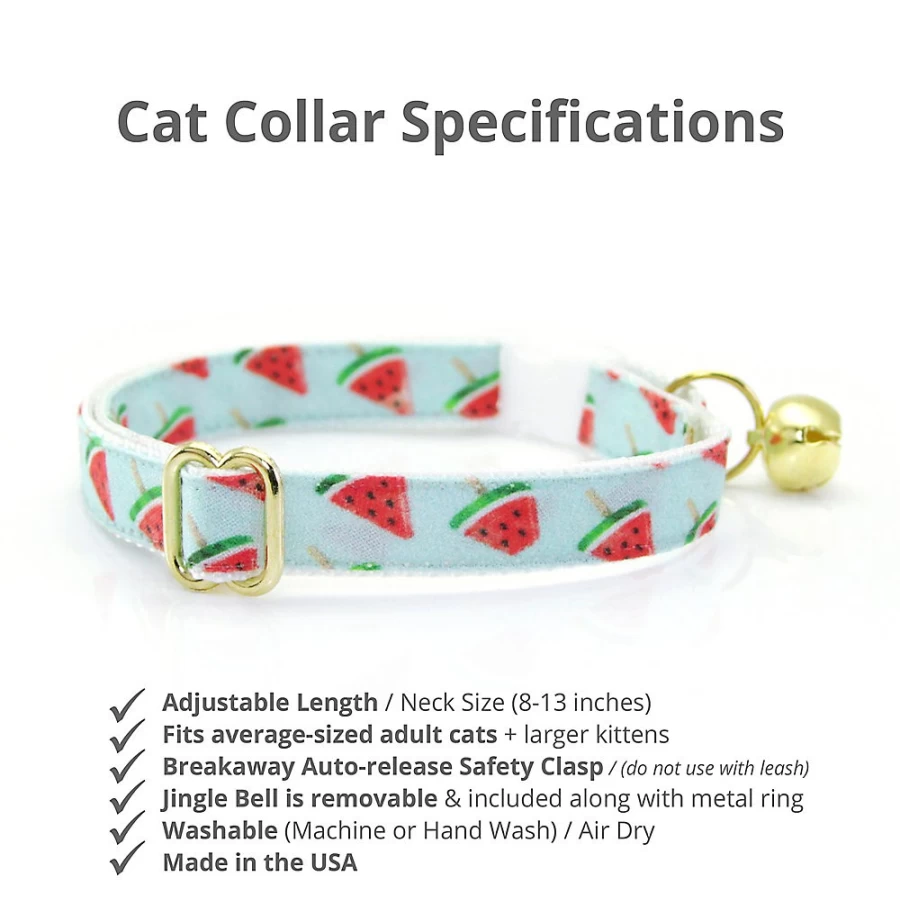 PetSmart Made By Cleo Watermelon Breakaway Cat Collar - Adjustable Safety Collar for Cats