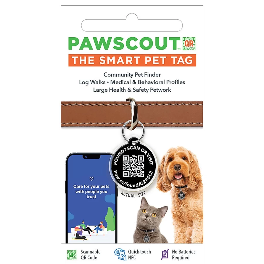 PetSmart Pawscout Smart QR Code Pet ID Tag - Waterproof & Durable for Dogs & Cats