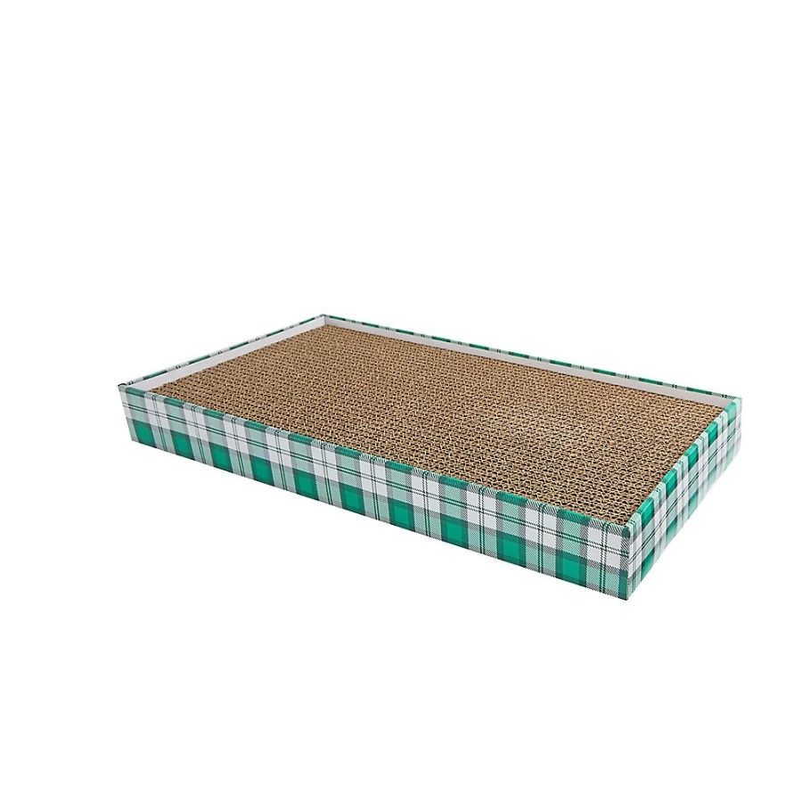 PetSmart Whisker City St. Patrick's Day Green Plaid Cat Scratcher Lounge for Indoor Cats