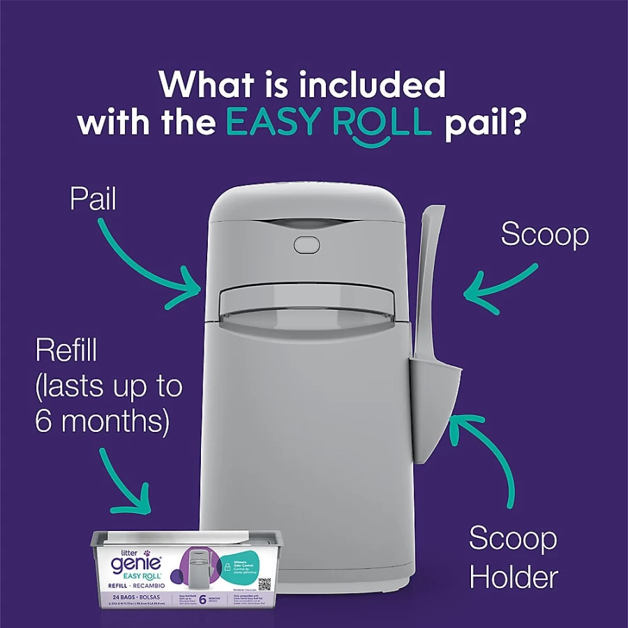 PetSmart Litter Genie Easy Roll Pail - Convenient Cat Litter Disposal System