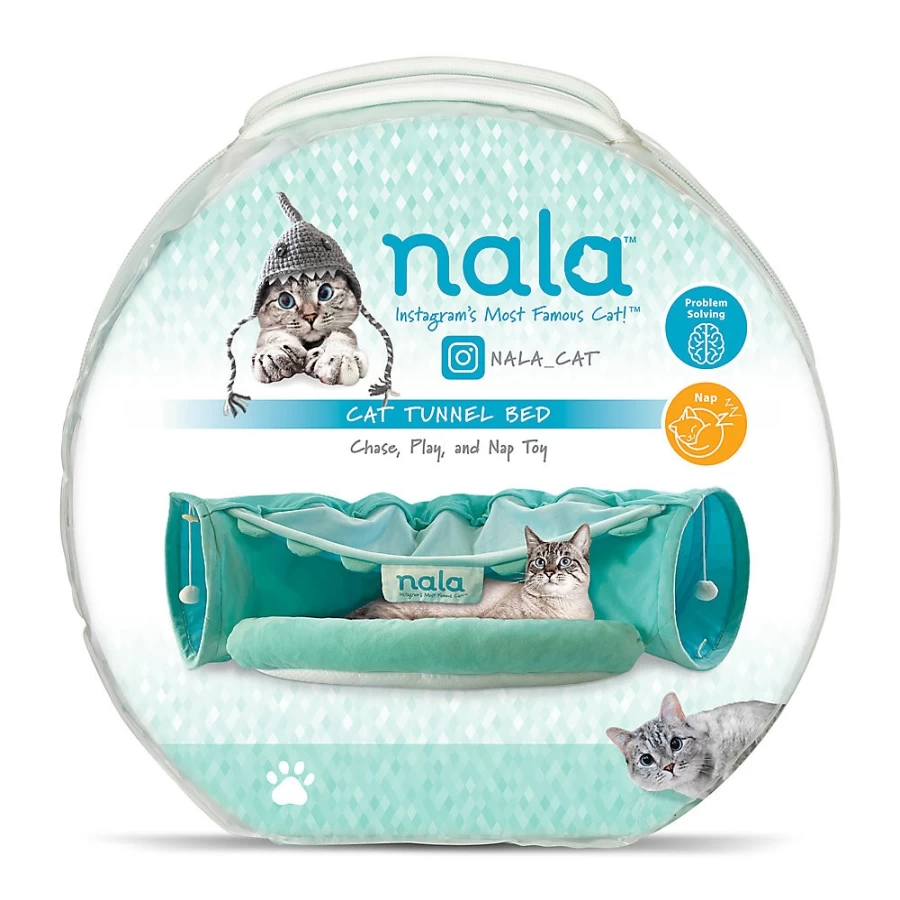 PetSmart Nala Cat Tunnel Bed - Interactive Play & Nap Toy for Cats, Chase Game Hideout