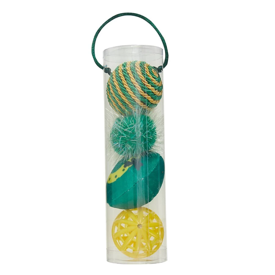 PetSmart Whisker City 4-Pack Cat Toy Balls for Play & Exercise