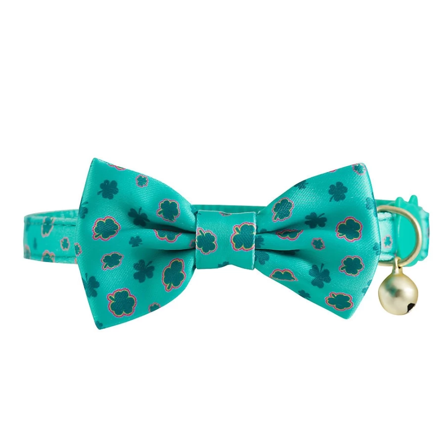 PetSmart Whisker City Green Clover Adjustable Kitten Collar for Cats