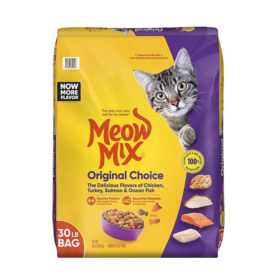 PetSmart Meow Mix Original Choice Dry Cat Food - Chicken, Turkey, Salmon & Ocean Fish Blend for All Life Stages
