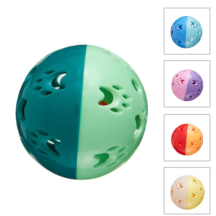 PetSmart Whisker City Colorful Jingle Ball Cat Toy - Assorted Colors for Playful Cats