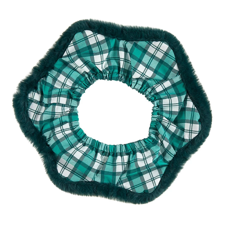 PetSmart Whisker City Green Plaid Cat Scrunchie Collar - Soft & Stylish Pet Accessory