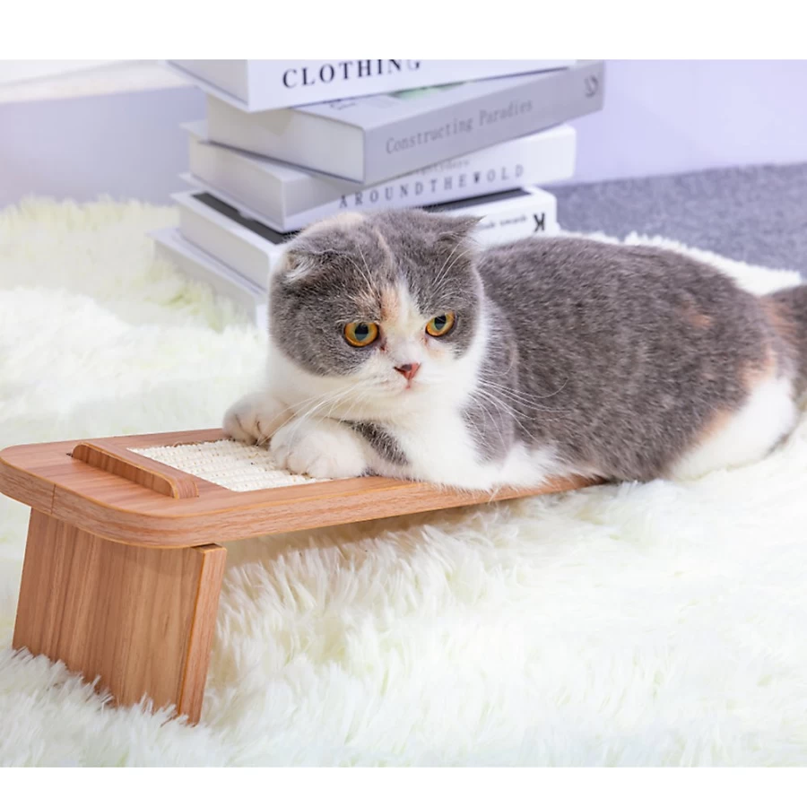 PetSmart Highland Brown Cat Scratching Board for Indoor Cats - Durable Cardboard Scratcher with Catnip