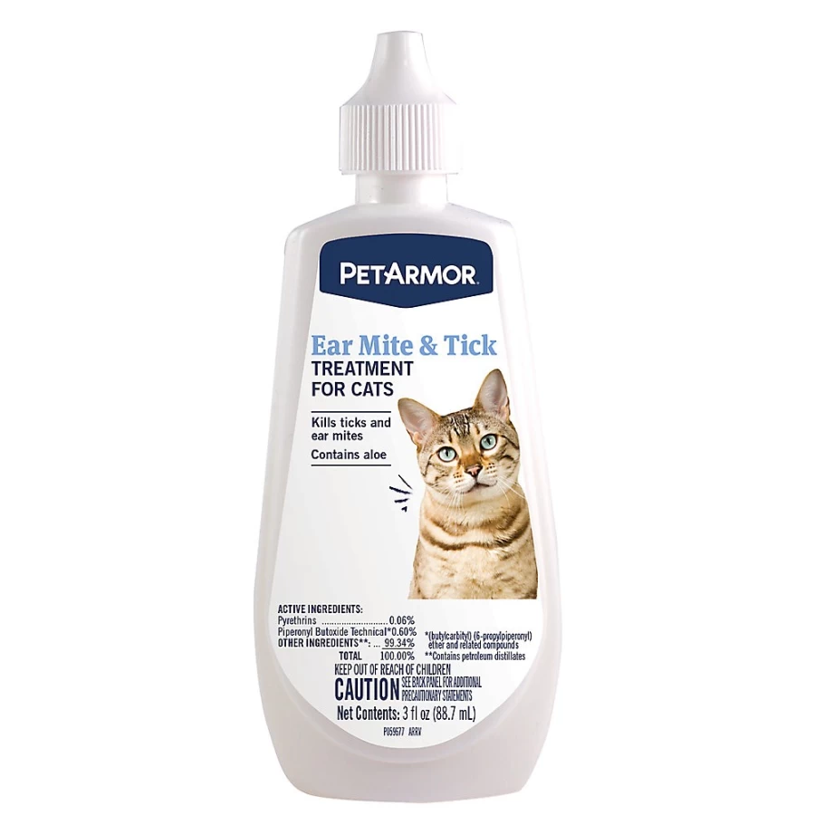 PetSmart Ear Mite & Tick Treatment for Cats - Fast-Acting PetArmor Solution