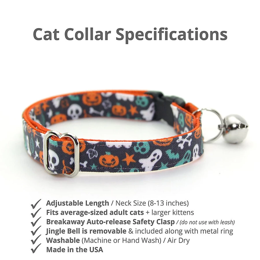 PetSmart Halloween Breakaway Cat Collar - Made by Cleo for Safe & Spooky Fun