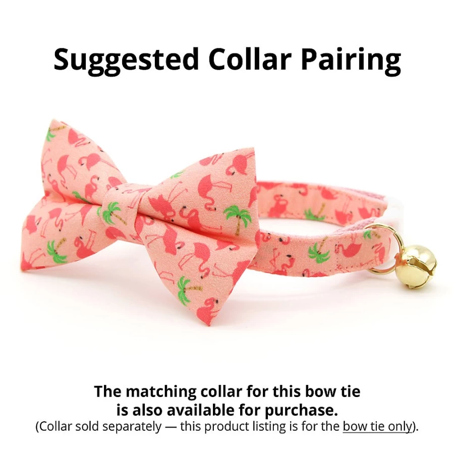 PetSmart Flamingo Pink Tropical Cat Bow Tie - Made by Cleo for Stylish Pets