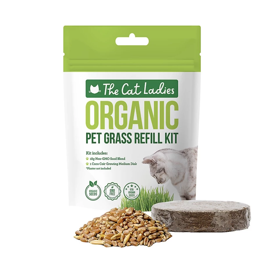PetSmart Organic Cat Grass Refill Kit for Indoor Cats - Fresh & Healthy Pet Grass