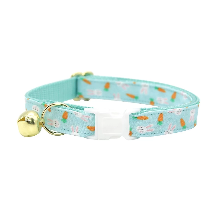 PetSmart Cleo Easter Bunnies & Carrots Breakaway Cat Collar for Holiday Safety