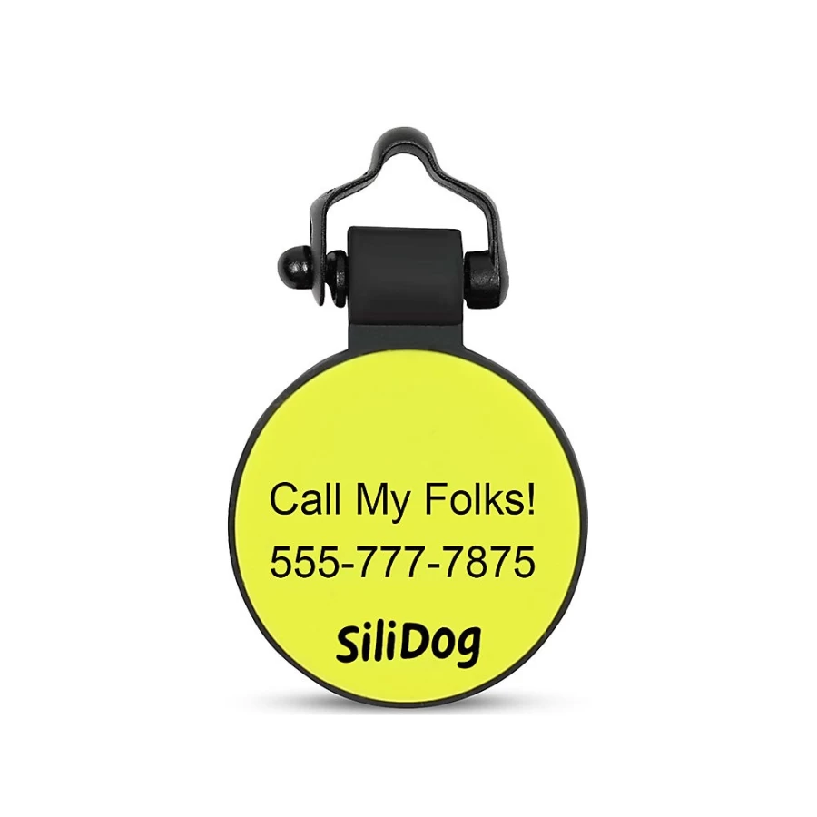 PetSmart Personalized Silicone Mini Circle ID Tag for Dogs & Cats - Silent Pet Tag by SiliDog